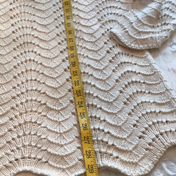 Ivory cotton loose knit sweater by Sarah Arizona - Picture 4 of 8